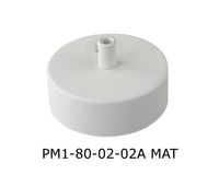 Podsufitka metalowa 1 otwór 80mm kolor biały + BIAŁY HAMULEC