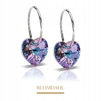 BLOMDAHL KOLCZYKI HIPOALERGICZNE Heart Lilac 10 mm
