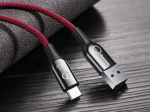 Kabel Baseus USB-C Typ C QC Quick Charge C-Shaped Light 1m black na Arena.pl