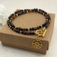 Naszyjnik - Choker z zawieszką Turmalin Obsydian NATURALNE KAMIENIE