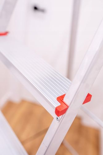 Drabina aluminiowa domowa 7 stopniowa składana BAULICH hak i stopki GRATIS! na Arena.pl