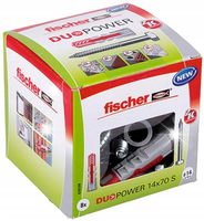 KOŁKI ROZPOROWE PLUS WKRĘTY DUOPOWER 14x70 SHS KOMPLET OPAKOWANIE 8 SZTUK