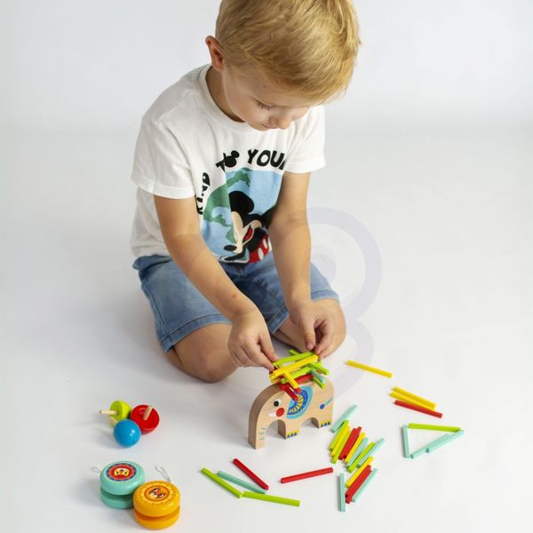 TOOKY TOY Zestaw Gier Zręcznościowych Bierki Bączek JoJo Słonik 46 el. zdjęcie 2