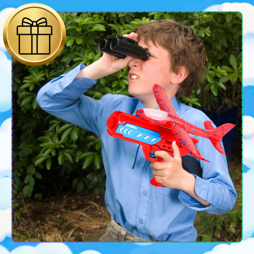 samolot z wyrzutnią szybowiec styropian rzutka zabawka pistolet led na Arena.pl