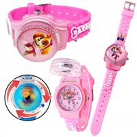 zegarek dziecięcy OBROTOWY silikonowy dla dziewczynki PSI PATROL skye