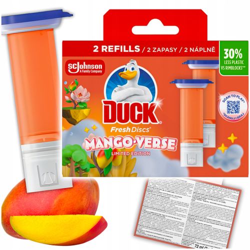 duck fresh discs mango verse - żelowy krążek do toalety 72ml (2 x 36ml) na Arena.pl