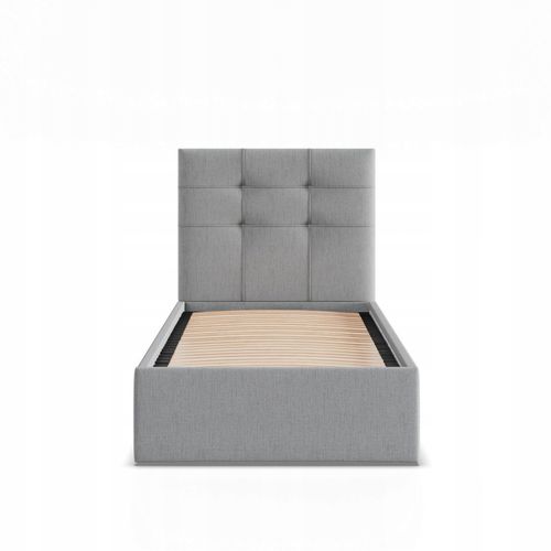 Łóżko Ramowe SORIA JASNY SZARY JEDNOOSOBOWE Tapicerowane Pojedyncze na Arena.pl