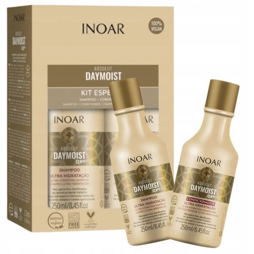 Zestaw Prezentowy do Włosów po Keratynie 2x250ml Inoar absolut daymoist na Arena.pl