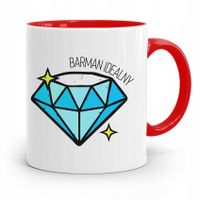 Kubek Czerwony Prezent Dla Barmana Idealnego Z Nadrukiem Ze Zdjęciem