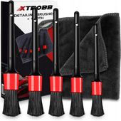 ZESTAW PĘDZLI DETAILINGOWYCH + MIKROFIBRA 220G RÓŻNE ROZMIARY DO KOKPITU