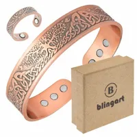 Komplet biżuterii BRANSOLETKA + OBRĄCZKA miedź