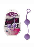 Podwójne Silikonowe Kulki Gejszy - Duo-Tone Balls Orgasmic Loop 8"
