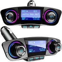 Transmiter samochodowy FM 8w1 Bluetooth TF/SD LCD do gniazda zapalniczki