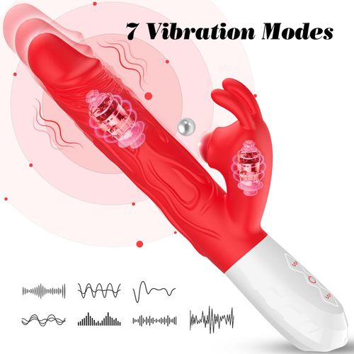 silicone vibrator 7 vibration modes - 10 thrusting and 7 flapping na Arena.pl