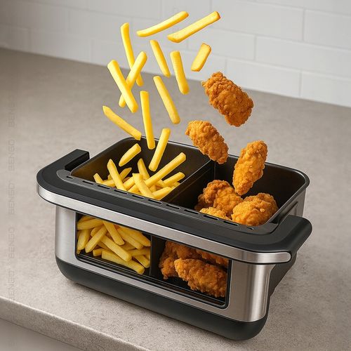 Frytkownica beztłuszczowa RODZINNA dual AIRFRYER 10L 2800W WiFi Tuya na Arena.pl