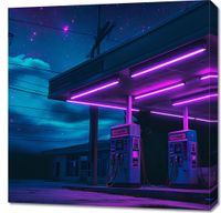 Obraz 70x70cm Moc Neonowej Nocy