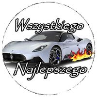 Opłatek na tort Samochód Auto Logo Maserati Urodziny 30 40  Personalizacja