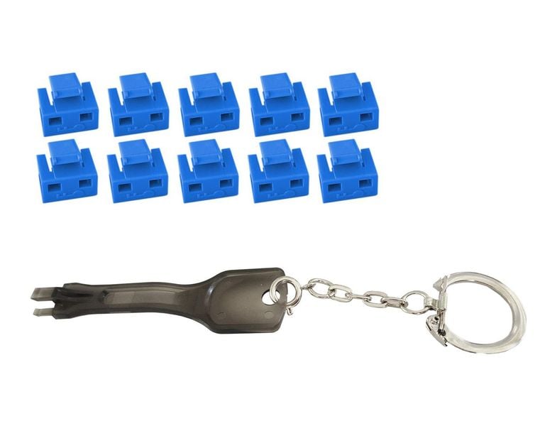 MicroConnect RJ45 Port blockers with key zdjęcie 1