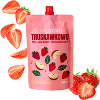 OWOLOVO Truskawkowo Mus jabłkowo-truskawkowy 200 g