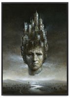 Plakat obraz portret miasto 21x30 cm w czarnej ramie