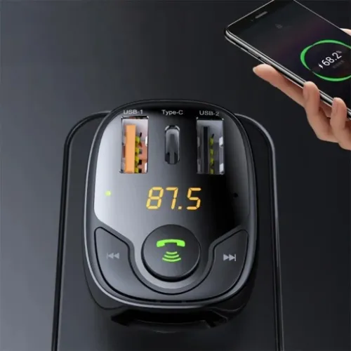 Transmiter SZYBKA Ładowarka ROCK B301 Bluetooth 5.0 FM USB + USB-C QC 4.0 na Arena.pl