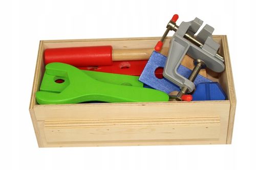 Drewn warsztat majsterkowicz tablet kłódka skrzynka 24 elementy + IMADŁO !! na Arena.pl