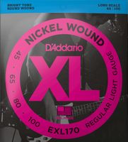 Struny do gitary basowej basu 4 struny 45-100 Daddario EXL170