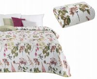 Narzuta EUROFIRANY D91 Rosa 170 x 210 cm Biało-zielony
