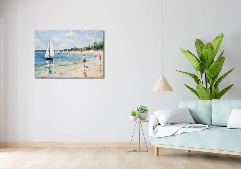 Obraz 90x60cm Życie na Brzegu zdjęcie 2