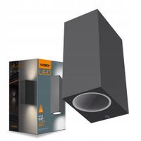 Kinkiet zewnętrzny elewacyjny góra-dół 2xGU10 aluminium IP54 ARON Videx