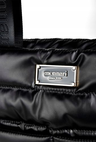 TOREBKA MONNARI Czarna SHOPPER BAG Listonoszka PIKOWANA NA RAMIĘ PASEK na Arena.pl