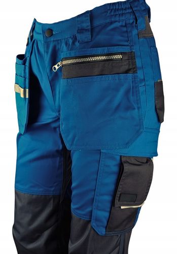 Spodnie ROBOCZE męskie BHP MOCNE ochronne ELASTYCZNE MONTERSKIE ODBLASKOWE na Arena.pl