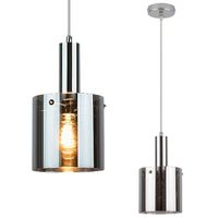 Szklana LAMPA wisząca DONATI 5249 Rabalux loftowa tuba do sypialni chrom