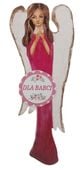 anioł drewniany malowany  dla babci  30 cm