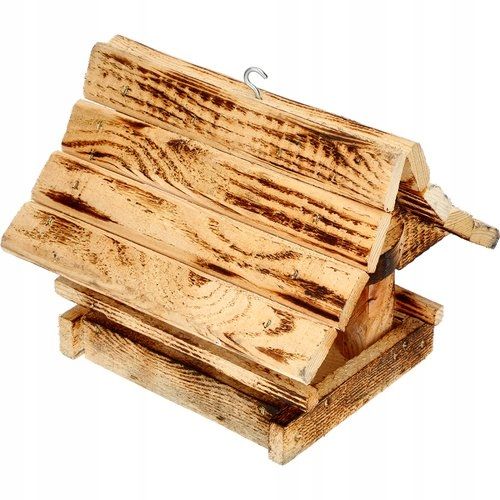 Karmnik dla ptaków drewniany opalany góralski dom na Arena.pl