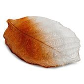 Patera dekoracyjna liść SAVA 35x24x3 pomarańczowa