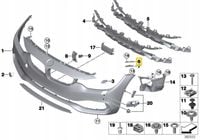 OE BMW PRAWY GÓRNY ŚLIZG MOCOWANIE ZDERZAKA F32 F36 51117294680