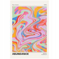 2 x Plakat 90x60 ABUNDANCE 1970s abstrakcja ekspresja sztuka kolorowy retro