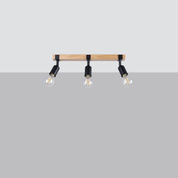 Plafon ZUCA 3 czarny zdjęcie 2