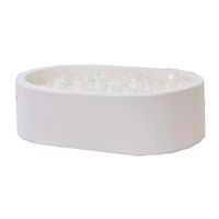 basen z kulkami Oval biały ekoskóra + 200 kulek