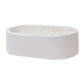 basen z kulkami Oval biały ekoskóra + 200 kulek