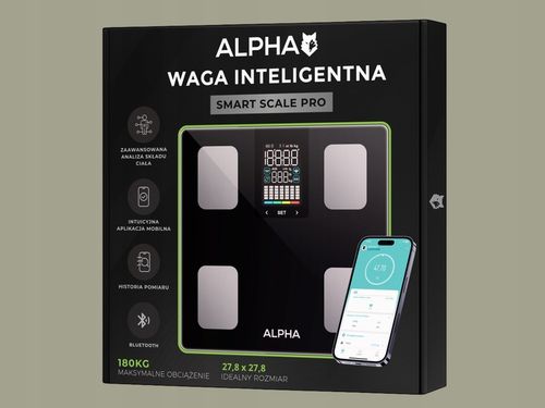 Waga Łazienkowa Elektroniczna Alpha - Aplikacja po Polsku Analityczna na Arena.pl