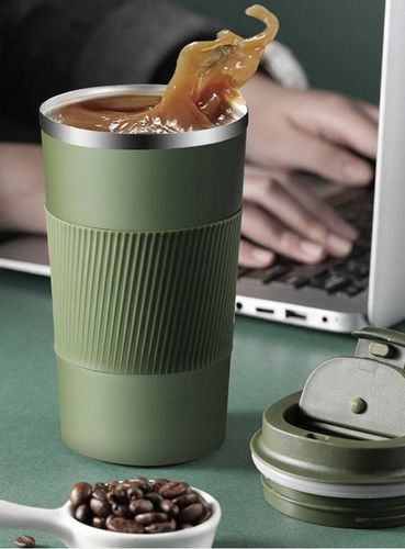 Kubek termiczny na kawę 510ML napój butelka termos  C61_Zielony na Arena.pl