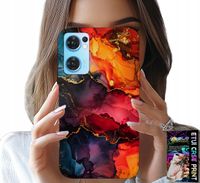 ETUI DO OPPO RENO7 5G - KAMIENNE WZORY, OBUDOWA CASE + SZKŁO