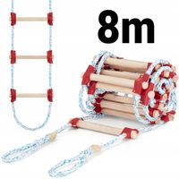 Drabina sznurowa linowa na dach ATESTOWANA 8m dekarska pleciona
