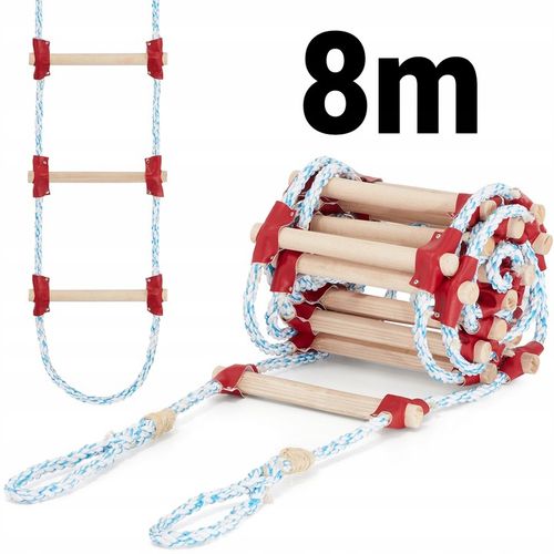 Drabina sznurowa linowa na dach ATESTOWANA 8m dekarska pleciona na Arena.pl