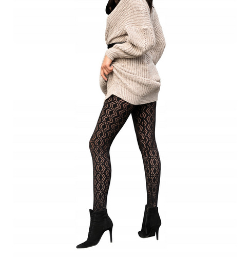 Seksowne Legginsy Z Ażurowym Wzorem - Miviena LivCo Corsetti S/M na Arena.pl