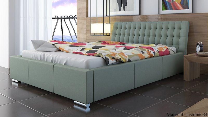 FUNKCJONALNE ŁÓŻKO TAPICEROWANE Z POJEMNIKIEM 160x200 zdjęcie 9