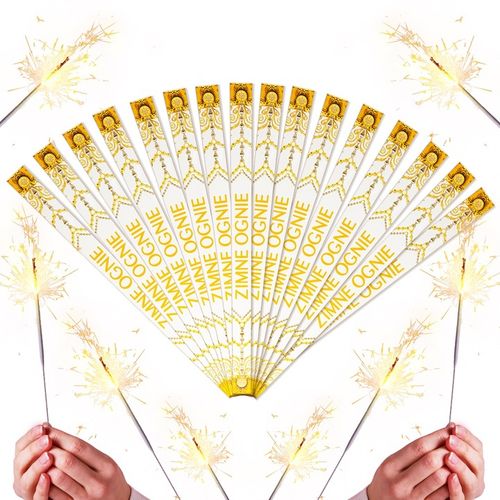 DŁUGIE ZIMNE OGNIE 70 CM -- 100 SZT WESELE na Arena.pl