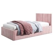 Łóżko młodzieżowe Tapczan 90x200 Basic  Prato Różowy  + POJEMNIK